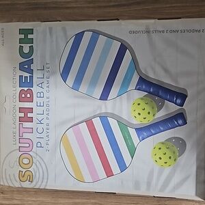 SouthBeach luxe lagoon collection 2 player pickleball game set NIB